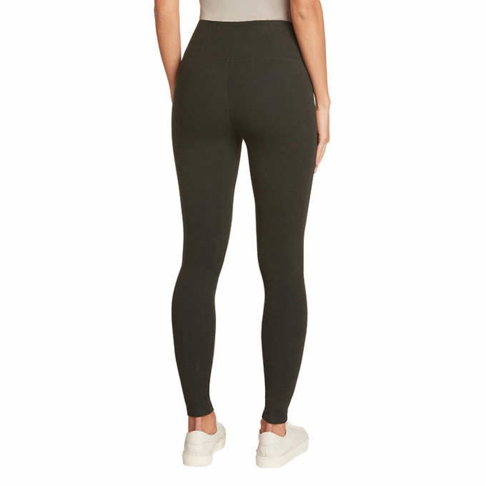 Max & Mia Ladies’ High Waist French Terry Legging Dark Olive NWT - Picture 4 of 8